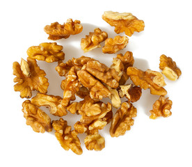 walnuts isolated on white background