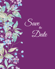 Watercolor flowers illustration