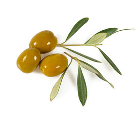 tasty olives isolated on white background