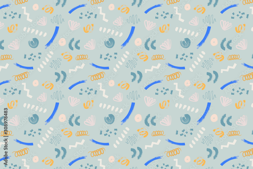 Aufkleber modern and stylish abstract digital background with different shapes and line arts.