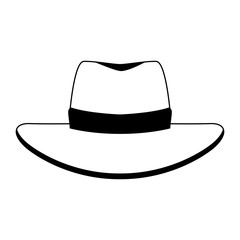 Western hat icon, flat design