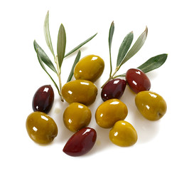 tasty olives isolated on white background