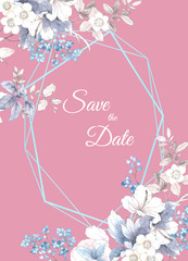 Watercolor flowers illustration