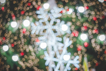 Bokeh Light Christmas Lights background. According to the Christmas festival