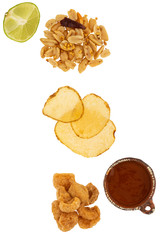 Mexican snack in white background