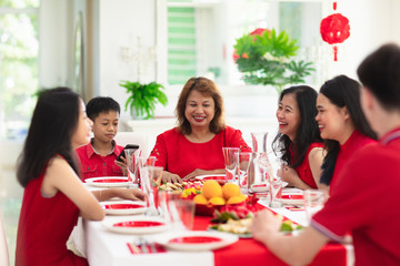 Chinese New Year family celebration.