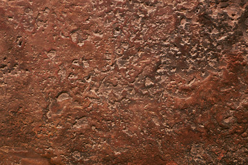 Red and Orange antique Stone Texture with dent and scratches. Stone Texture of medieval fortress wall