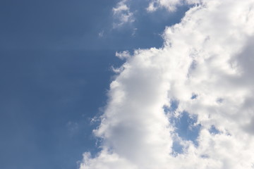The sky with white clouds