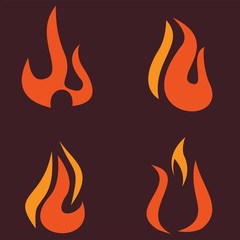 fire on black background