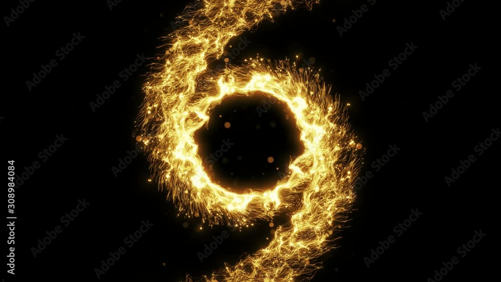 Poster Intro Logo Reveal With Sparkling Magic Golden Particles/ 4k animation of an abstract background with magic golden particles spiralling and disappearing