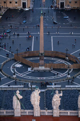 High angle view of Saint Peter Square, Rome, Italy