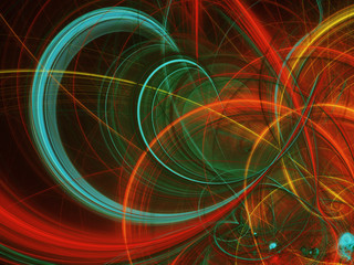 red abstract fractal background 3d rendering illustration