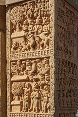 Sanchi Stupa is a Buddhist complex, famous for its Great Stupa, on a hilltop at Sanchi Town in Raisen District of the State of Madhya Pradesh, India. it is UNESCO World Heritage Site.