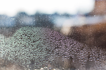 condensation on the window close up