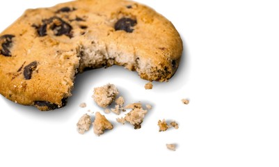 Homemade Christmas cookies on white background