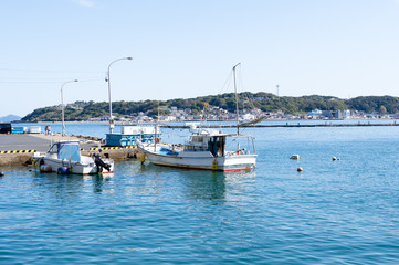加部島の漁港の風景
