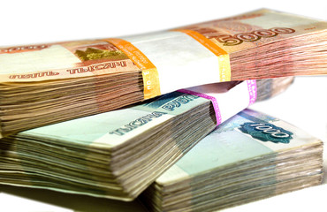 Stacks of paper money