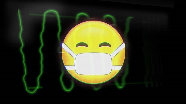 Emoticon with face mask