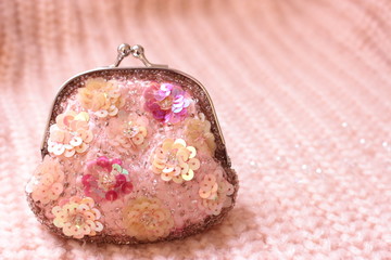 ピンク, 華, 花, かわいい, 可愛い, コインケース, コイン, 小銭, 小銭入れ, 副業, やわらかい, やさしい, 投資, 株, 手作り, diy, がま口, がまぐち