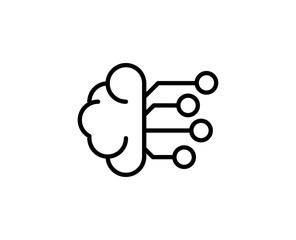 Machine learning line icon