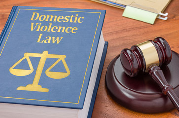 A law book with a gavel - Domestic violence law