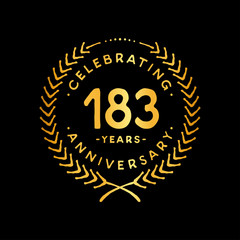 183 years design template. 183rd vector and illustration.