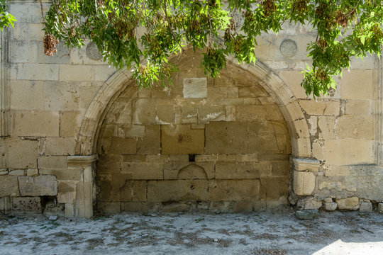 Ancient Armenian Fountain, XIV century, not far from the house of Aivazovsky, Feodosia, Crimea, Russia