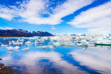 Fototapeta na wymiar The icebergs and ice floes