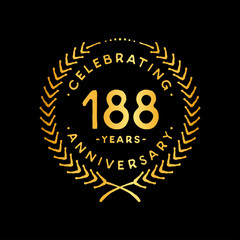 188 years design template. 188th vector and illustration.