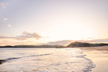 Fototapeta premium View of a beach at dawn in northern Spain.