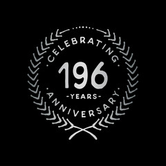 Fototapeta premium 196 years design template. 196th vector and illustration.