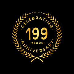 199 years design template. 199th vector and illustration.