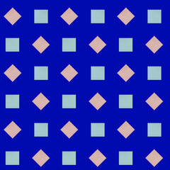 Seamless pattern with sticky paper sheet on blue background