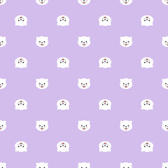 cute cat seamless vector pattern
