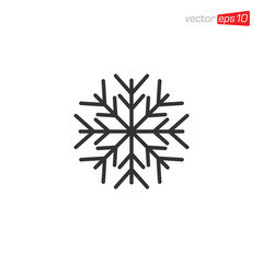 Obraz premium Snowflakes Icon Design Vector Template