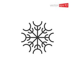 Fototapeta premium Snowflakes Icon Design Vector Template
