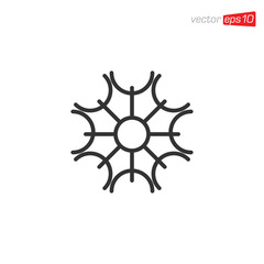 Snowflakes Icon Design Vector Template