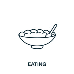 Eating icon from hobbies collection. Simple line element Eating symbol for templates, web design and infographics
