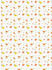 seamless floral pattern with colourful flowers on white background
