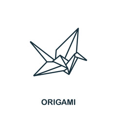 Fototapeta premium Origami icon from hobbies collection. Simple line element Origami symbol for templates, web design and infographics