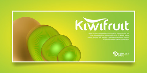 Background template for kiwi fruit juice products