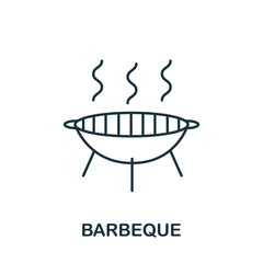 Fototapeta na wymiar Barbeque icon from hobbies collection. Simple line element Barbeque symbol for templates, web design and infographics