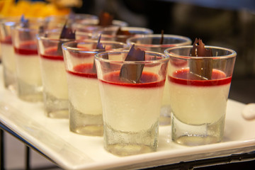 A panacotta in glass