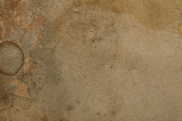 top view of vintage dirty beige paper texture with copy space