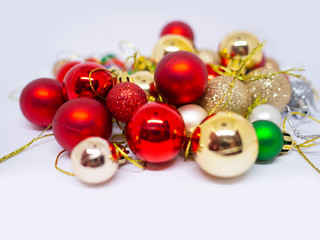 Christmas decoration. Christmas balls isolated on a white background