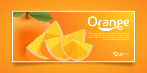 Background template for orange juice products