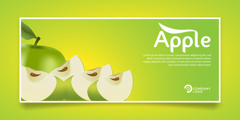 Background template for apple juice products