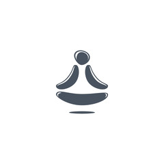 abstract meditation stone Sign. Vector Illustration