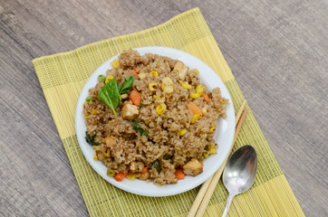 Fried rice plate meal