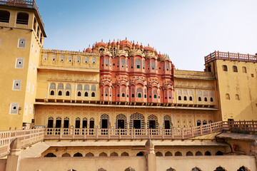 Hawa Mahal or Palace of Winds - medieval palace with 953 windows in Jaipur, India. Hawa Mahal...